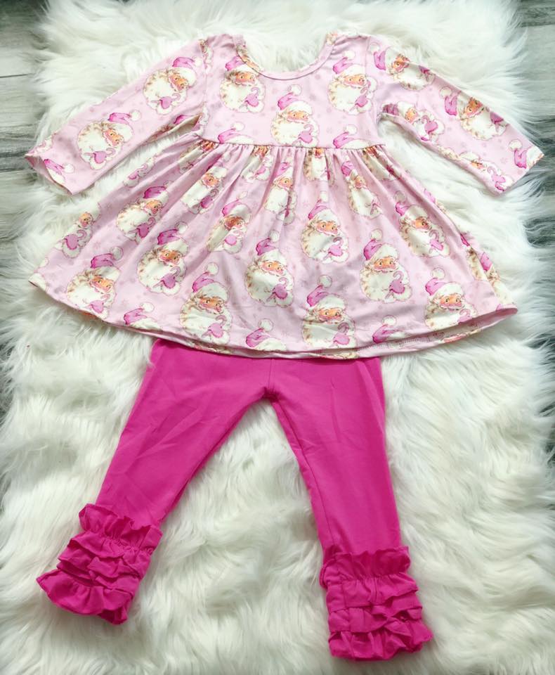 Pink Christmas Vintage Santa Set - Nico Bella Boutique