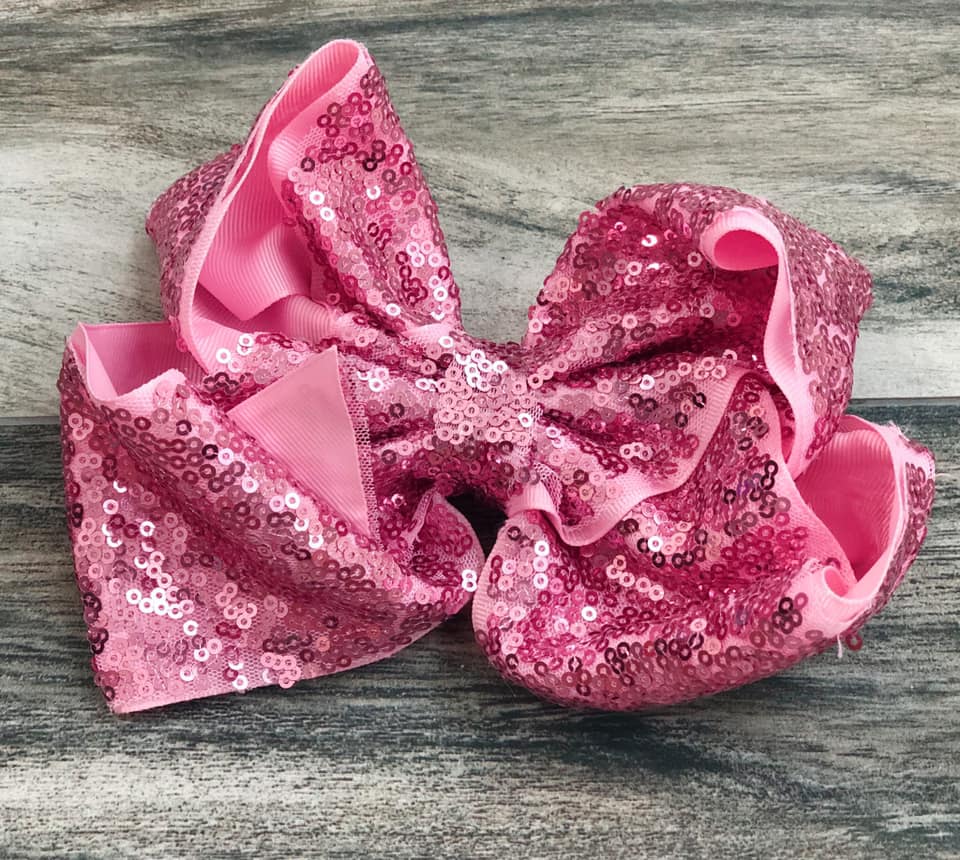 Pink Sequin Bow - Nico Bella Boutique