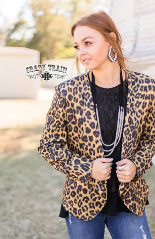 Boss Babe Leopard Blazer - Nico Bella Boutique