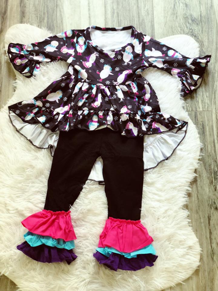 Ice Skating Penguin Set - Nico Bella Boutique