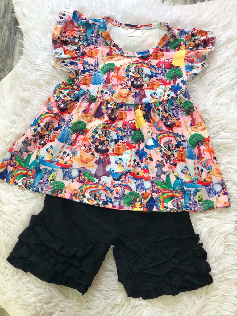 Disney Collage Short Set - Nico Bella Boutique