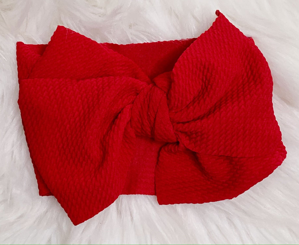 Red Head Wrap Bow Headband - Nico Bella Boutique
