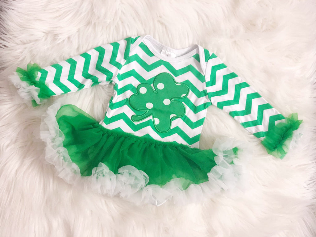 Baby Girl Clover Pettiskirt Bodysuit - Nico Bella Boutique