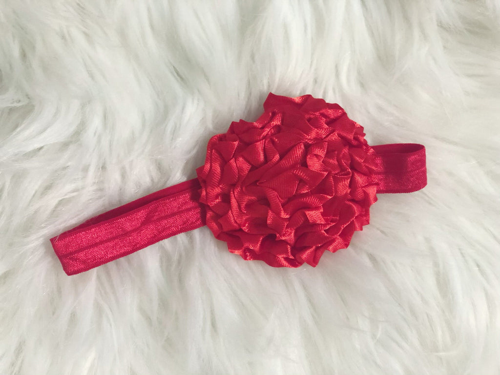 Red Rose Flower Headband - Nico Bella Boutique