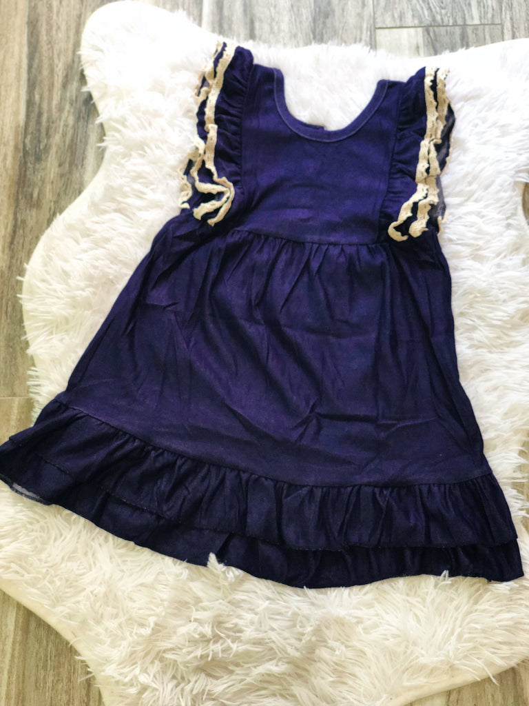 Knit Denim Dress - Nico Bella Boutique