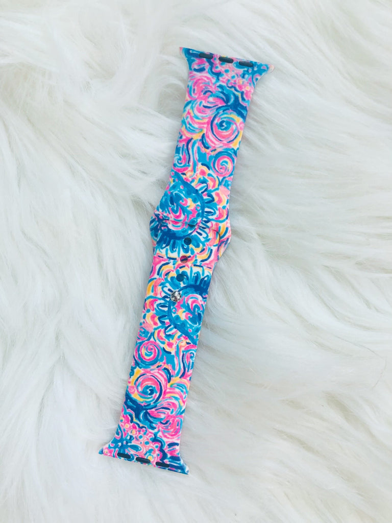 Floral Swirl i-Watch Band - Nico Bella Boutique