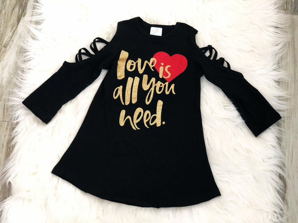 Girls Love is all you need dress - Nico Bella Boutique