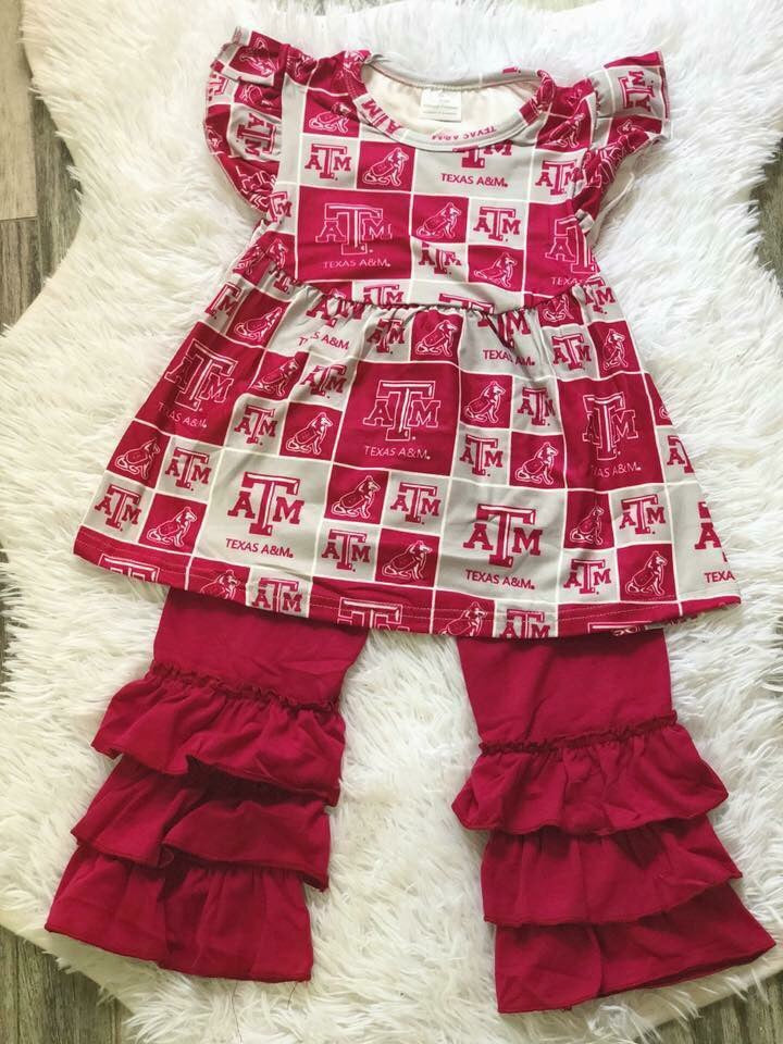 Texas A&M Girls Icing Pant Set - Nico Bella Boutique