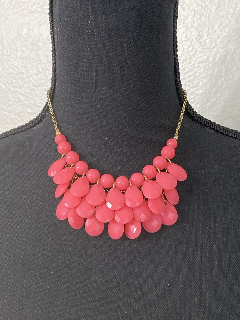 Bright Pink Girls Teardrop Necklace - Nico Bella Boutique