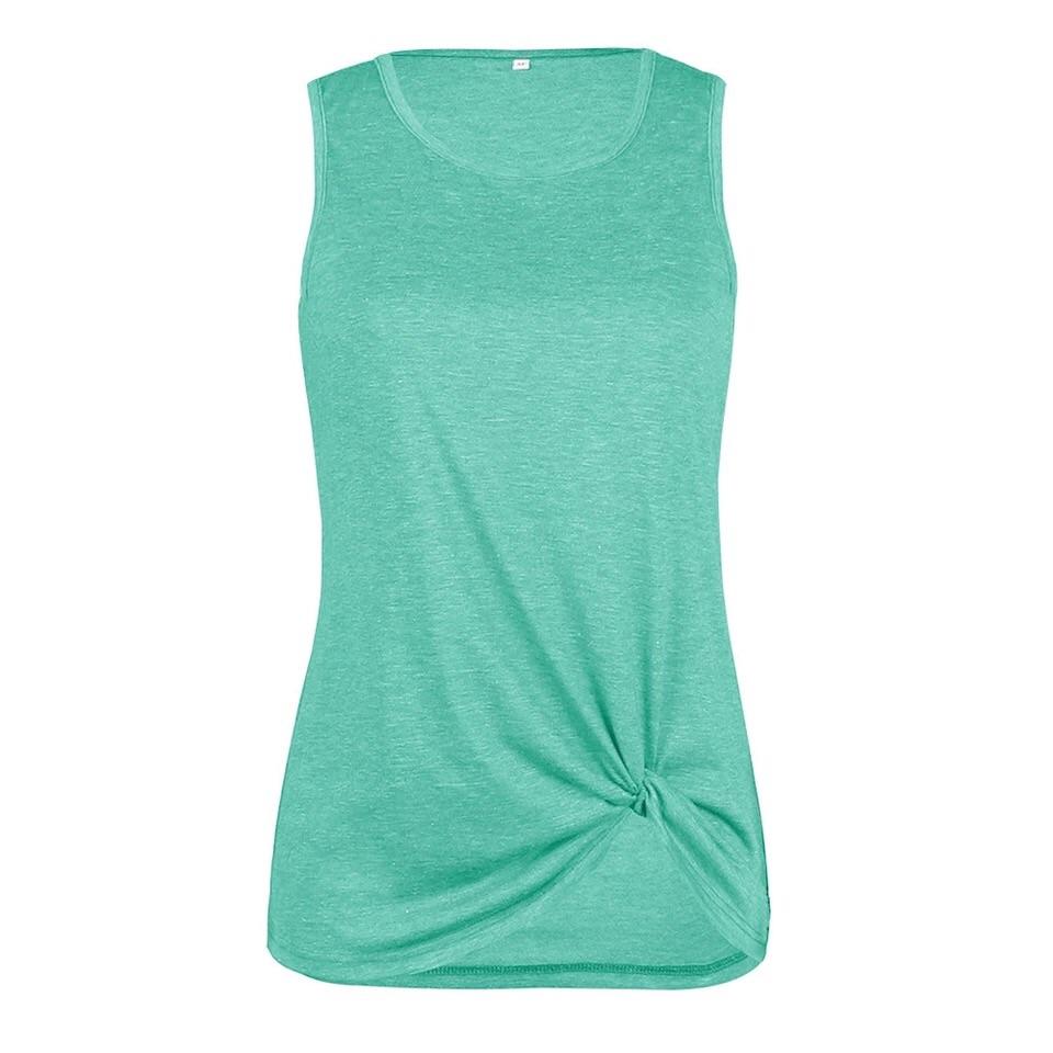 Aqua Twist Hem Tank - Nico Bella Boutique