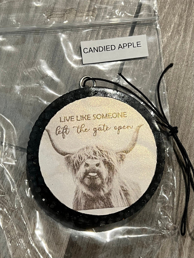 Live like someone left the gate open Freshie - Candied Apple Scent