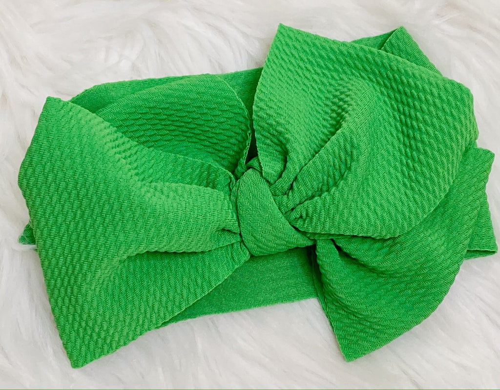 Green Head Wrap Bow Headband - Nico Bella Boutique
