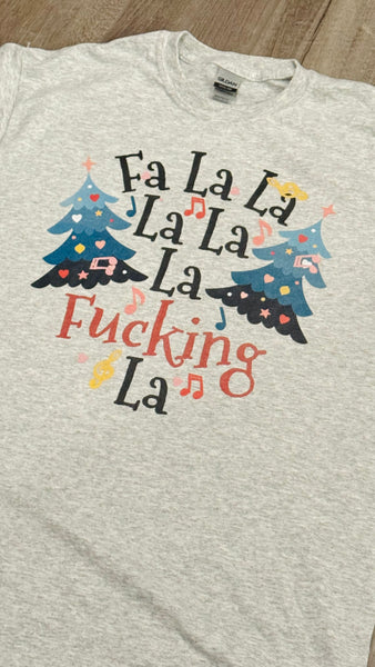 Adult Fa La La La La Christmas Graphic Tee