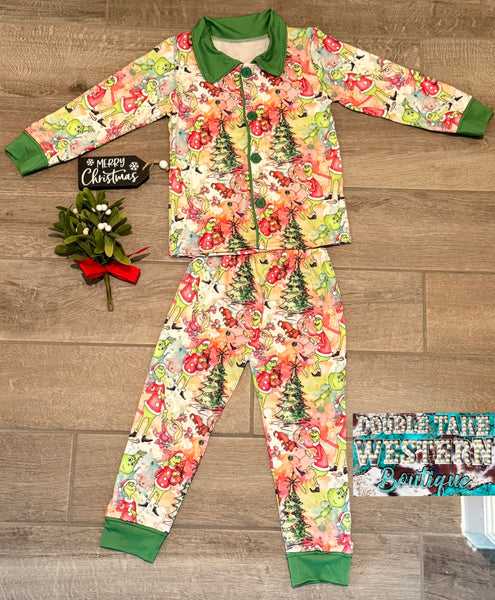 New Grinch Christmas Pajama Set