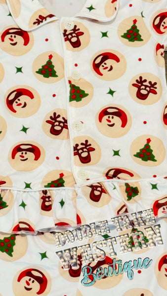 Girls Christmas Sugar Cookie Pajama Set