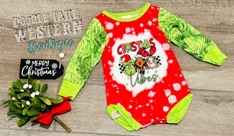 Grinch Christmas Vibes Infant Bodysuit