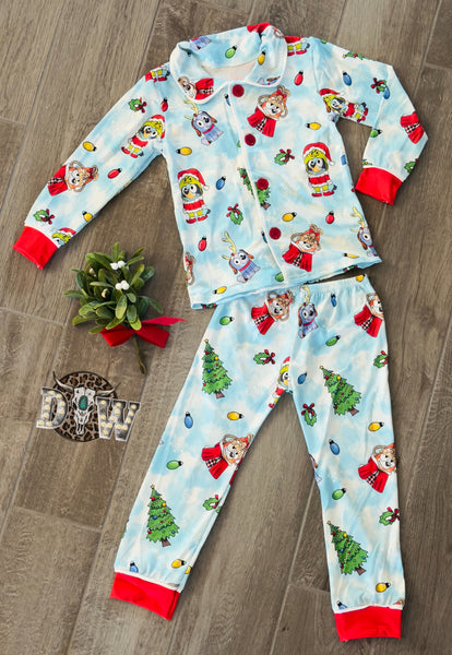 Whoville Bluey Christmas Pajama Set