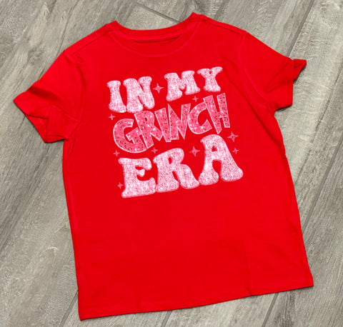 Girls Red Grinch Era Grinch Christmas Shirt