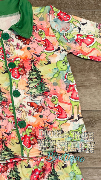 New Grinch Christmas Pajama Set