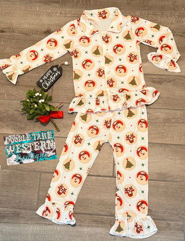 Girls Christmas Sugar Cookie Pajama Set