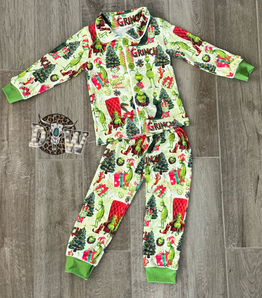 Grinch Christmas Pajama Set