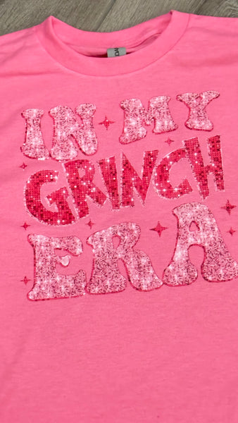 Girls Pink Grinch Era Grinch Christmas Shirt