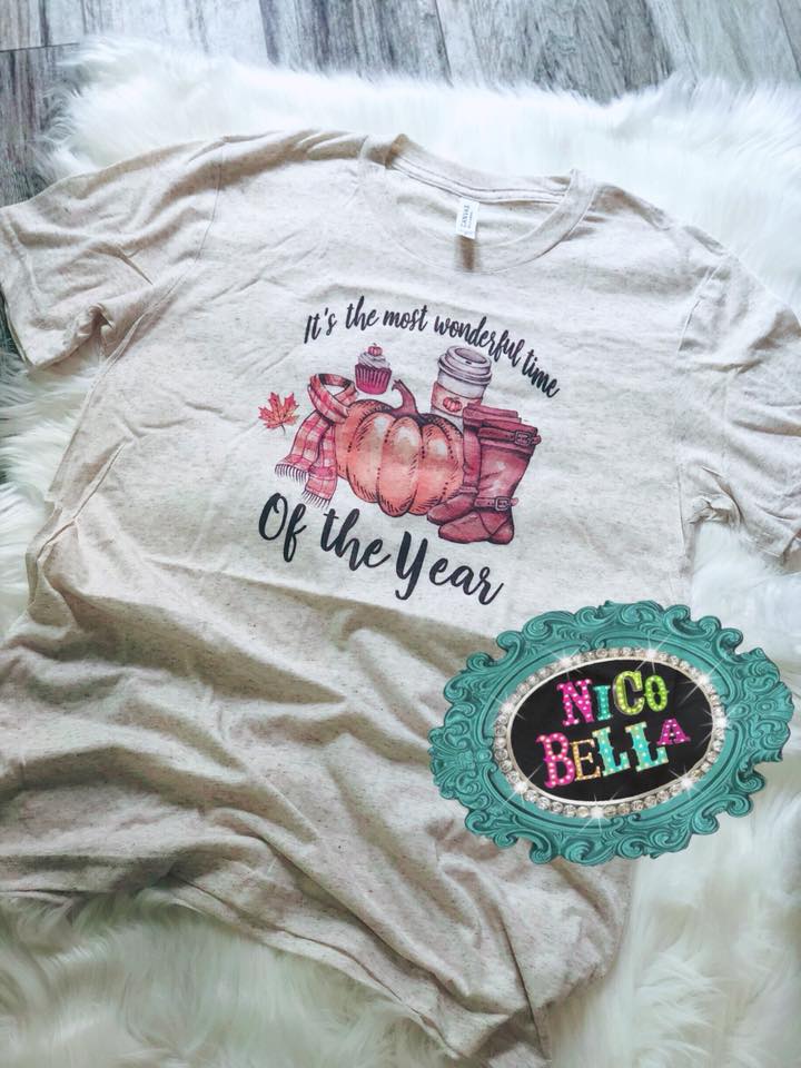 The Most Wonderful Time Of The Year Fall Tee - Nico Bella Boutique 