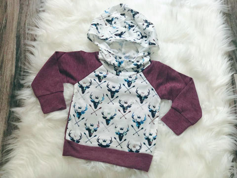 Deer Pullover Hoodie - Nico Bella Boutique 