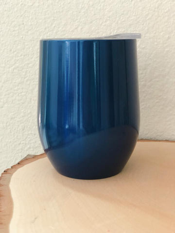 Metallic Blue Wine Cup - Nico Bella Boutique 