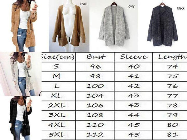 Grey Knit Wool Pocket Cardigan - Nico Bella Boutique 