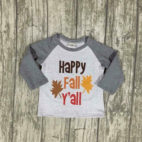 Happy Fall Y'all Raglan - Nico Bella Boutique 