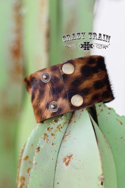Turquoise Bow Leopard Cuff Bracelet - Nico Bella Boutique 