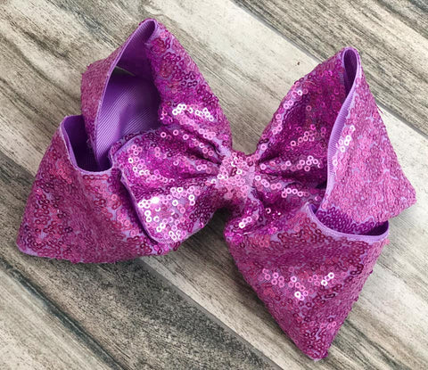 Lavender Sequin Bow - Nico Bella Boutique 