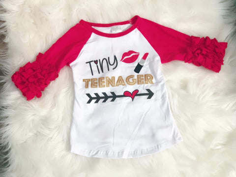 Tiny Teenager Icing Raglan - Nico Bella Boutique 