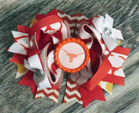 University of Texas UT Hair Bow - Nico Bella Boutique 