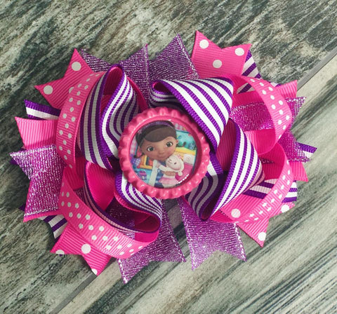Dr. McStuffins Hair Bow - Nico Bella Boutique 