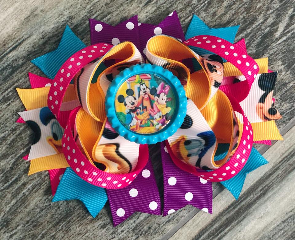 Mickey Mouse Clubhouse Hair Bow - Nico Bella Boutique 