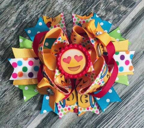 Emoji Hair Bow - Nico Bella Boutique 