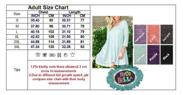 Coral Lace Bottom Tunic - Nico Bella Boutique 