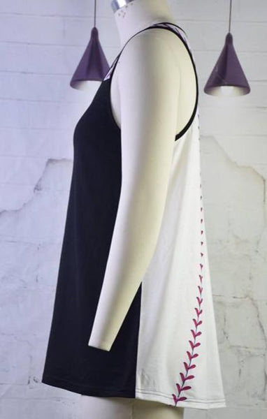 Black Baseball Racerback Tank - Nico Bella Boutique 