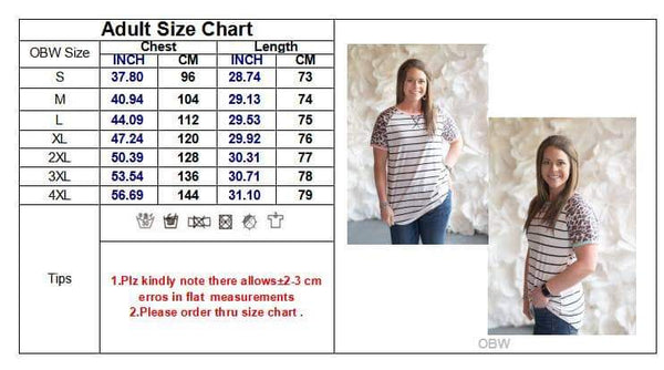Mint Trim Striped Leopard Raglan - Nico Bella Boutique 