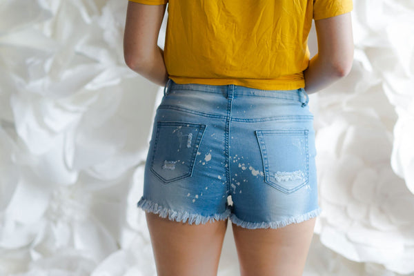 Distressed Denim Shorts - Nico Bella Boutique 