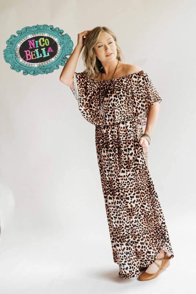 Wild Thing Cheetah Maxi Dress - Nico Bella Boutique 