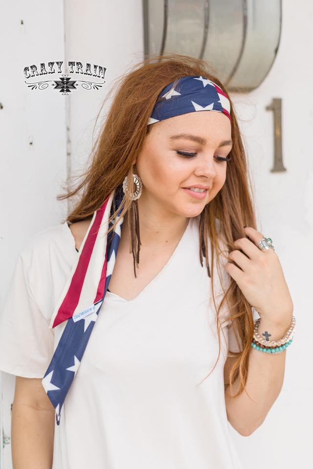 Starwest Headscarf Stars & Stripes - Nico Bella Boutique 