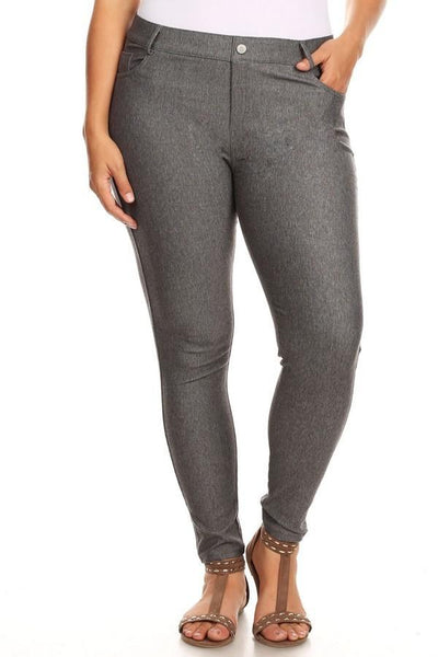 Grey Denim Jeggings - Nico Bella Boutique 