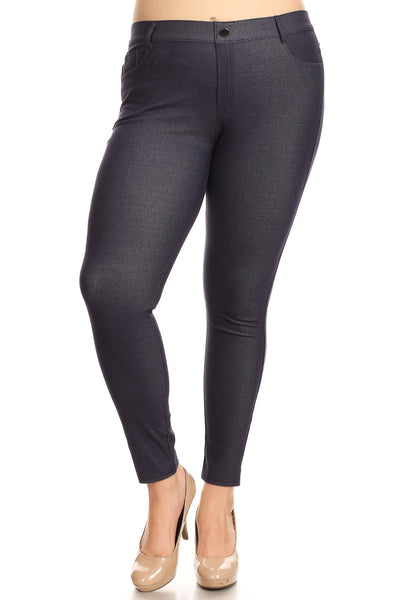 Navy Denim Jeggings - Nico Bella Boutique 