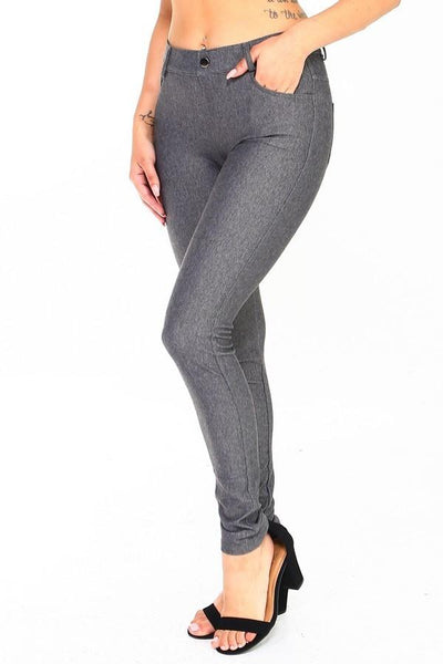 Grey Denim Jeggings - Nico Bella Boutique 