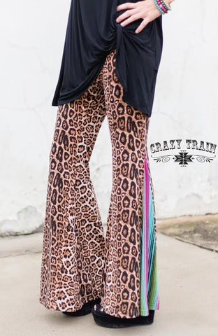 5th Street Flares Leopard & Serape Bells - Nico Bella Boutique 