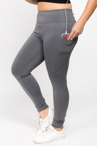 Charcoal Workout Pocket Pants - Nico Bella Boutique 
