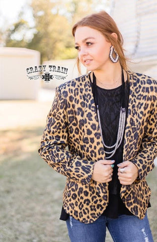 Boss Babe Leopard Blazer - Nico Bella Boutique 